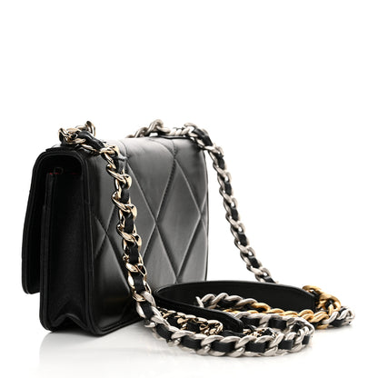 Chanel Lambskin Quilted Chanel 19 Wallet On Chain WOC 3 of 14