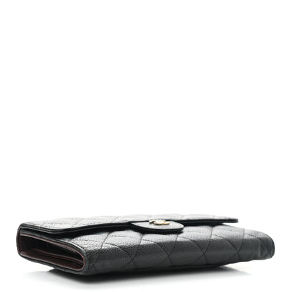Chanel Caviar Quilted Large Flap Wallet Black 4 of 12