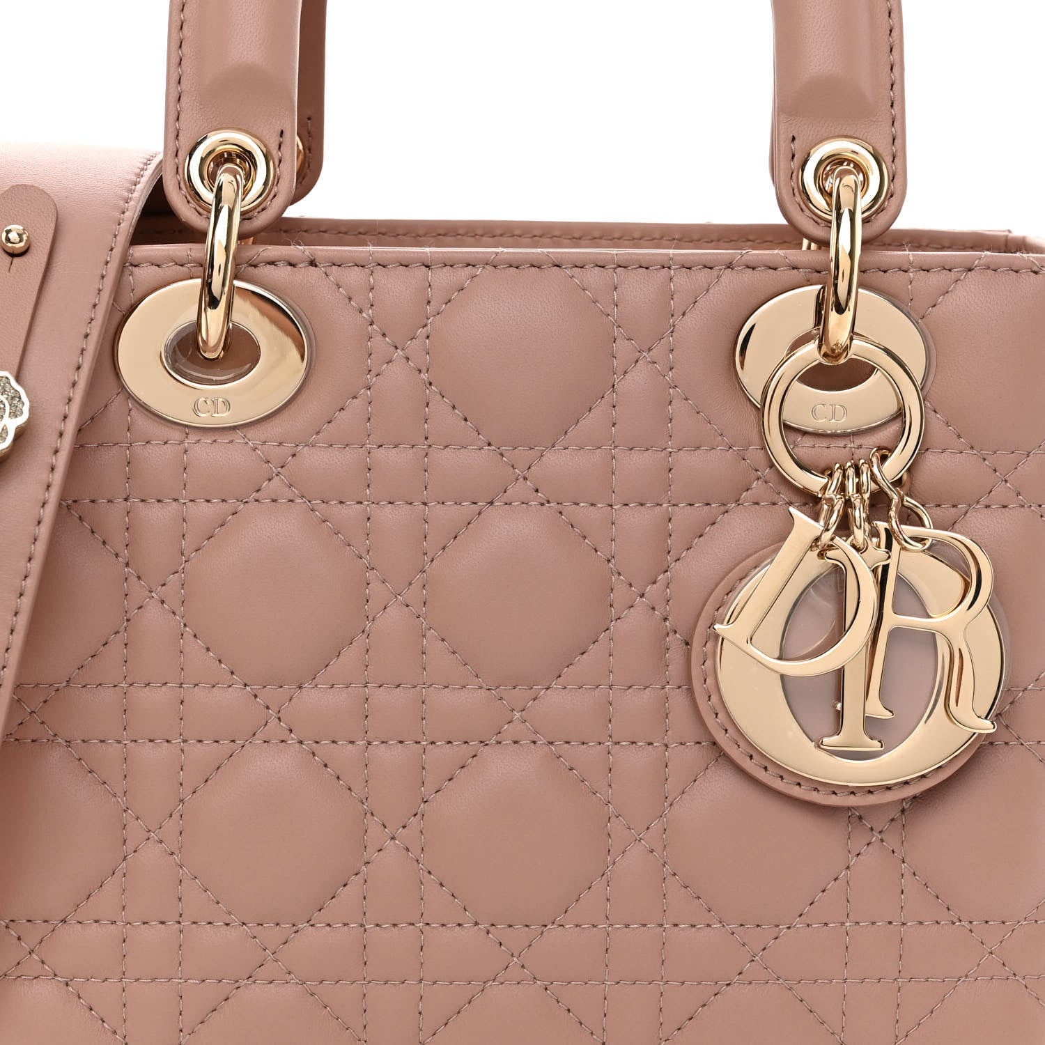 Christian Dior Lambskin Cannage Small My ABCDior Lady Dior Fard 7 of 10