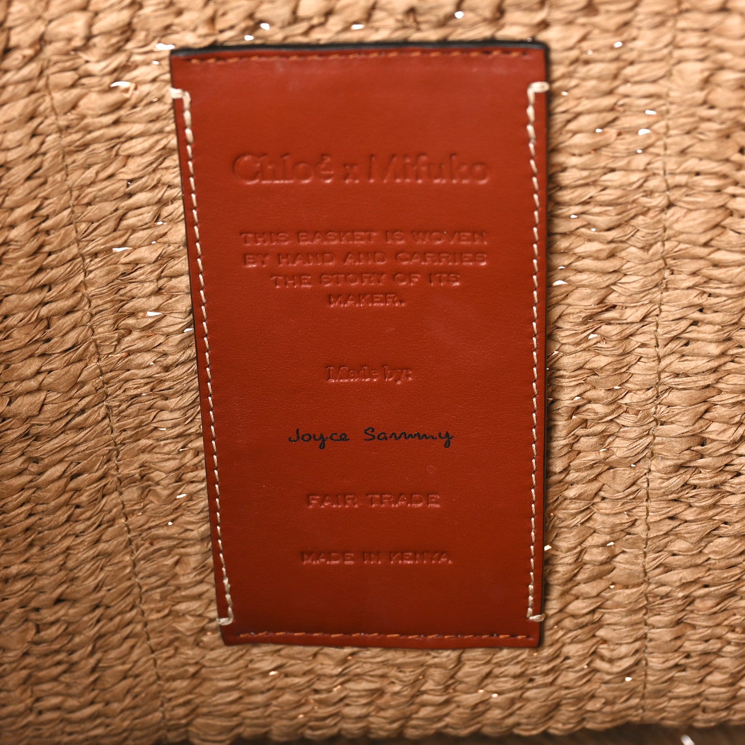 Chloe Raffia Large Woody Tote White 6 of 11