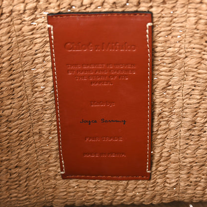 Chloe Raffia Large Woody Tote White 6 of 11