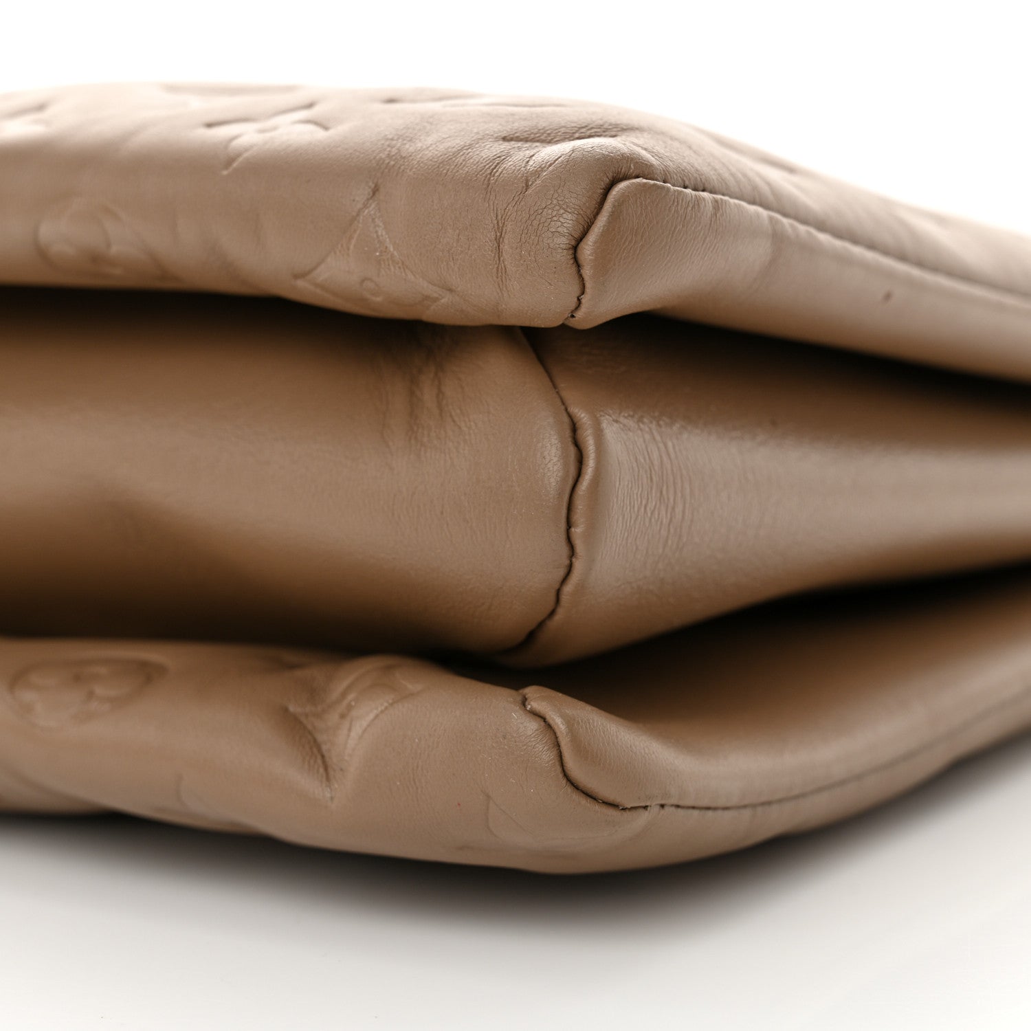 Louis Vuitton Lambskin Embossed Monogram Coussin MM Taupe 10 of 11