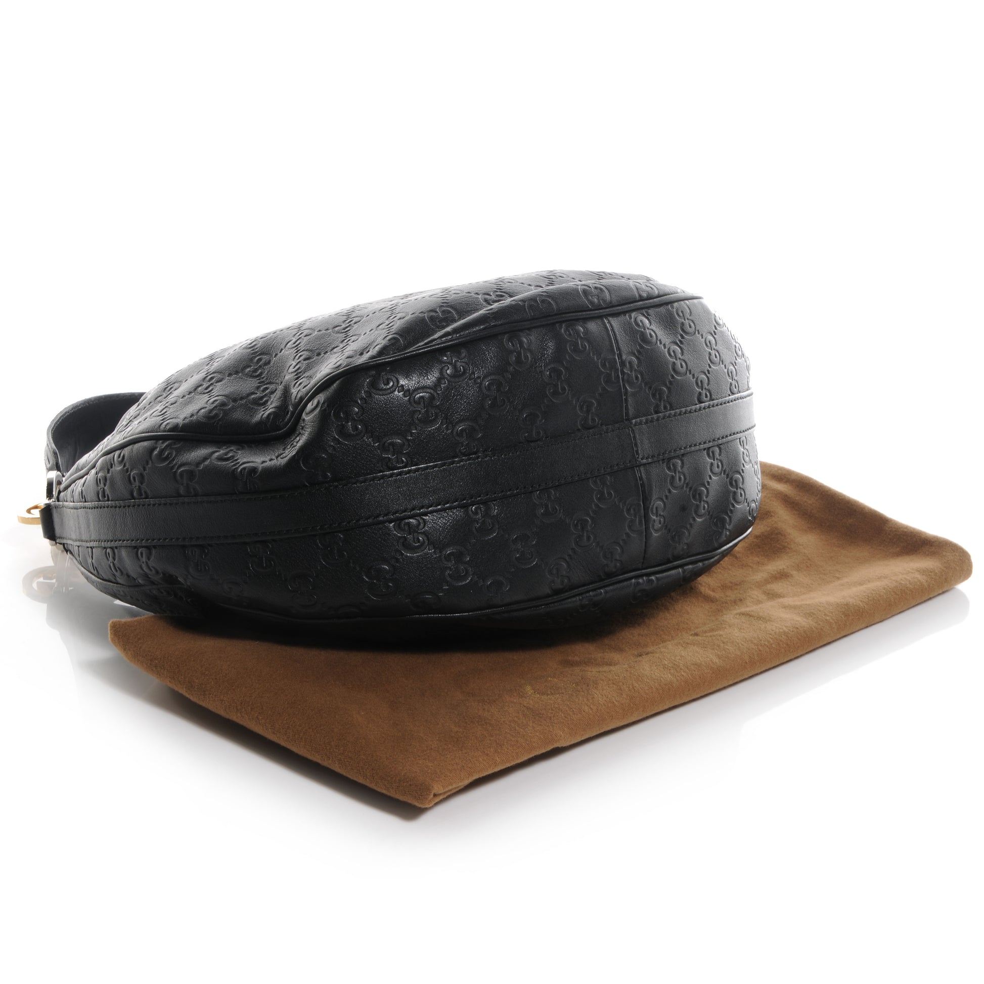 Gucci Guccissima GG Twins Medium Hobo Black 4 of 7