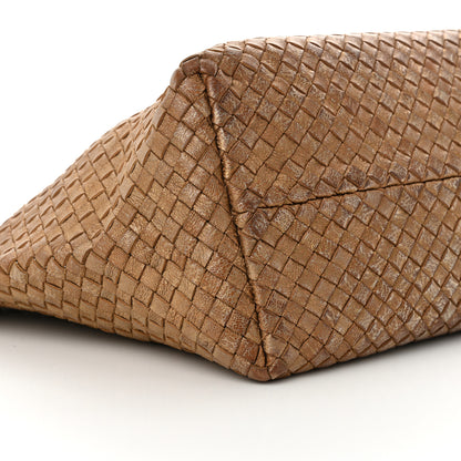 Bottega Veneta Metallic Chevre Intrecciato Medium Cabat Ottone 10 of 16