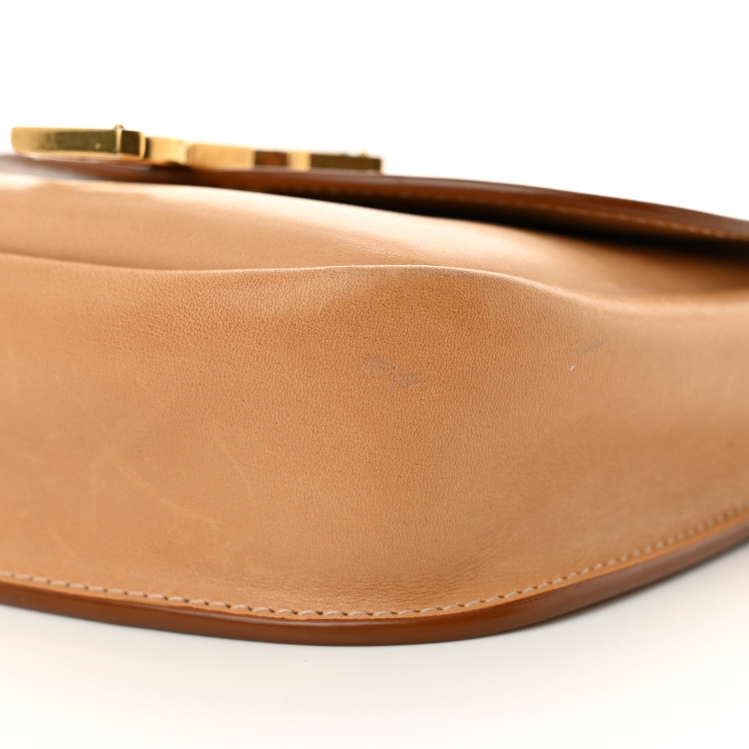 Saint Laurent Smooth Vintage Calfskin Small Kaia Satchel Brown Gold 10 of 15