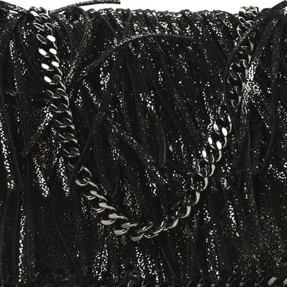 Stella McCartney Shaggy Deer Fringe Flat Crossbody Black 7 of 9