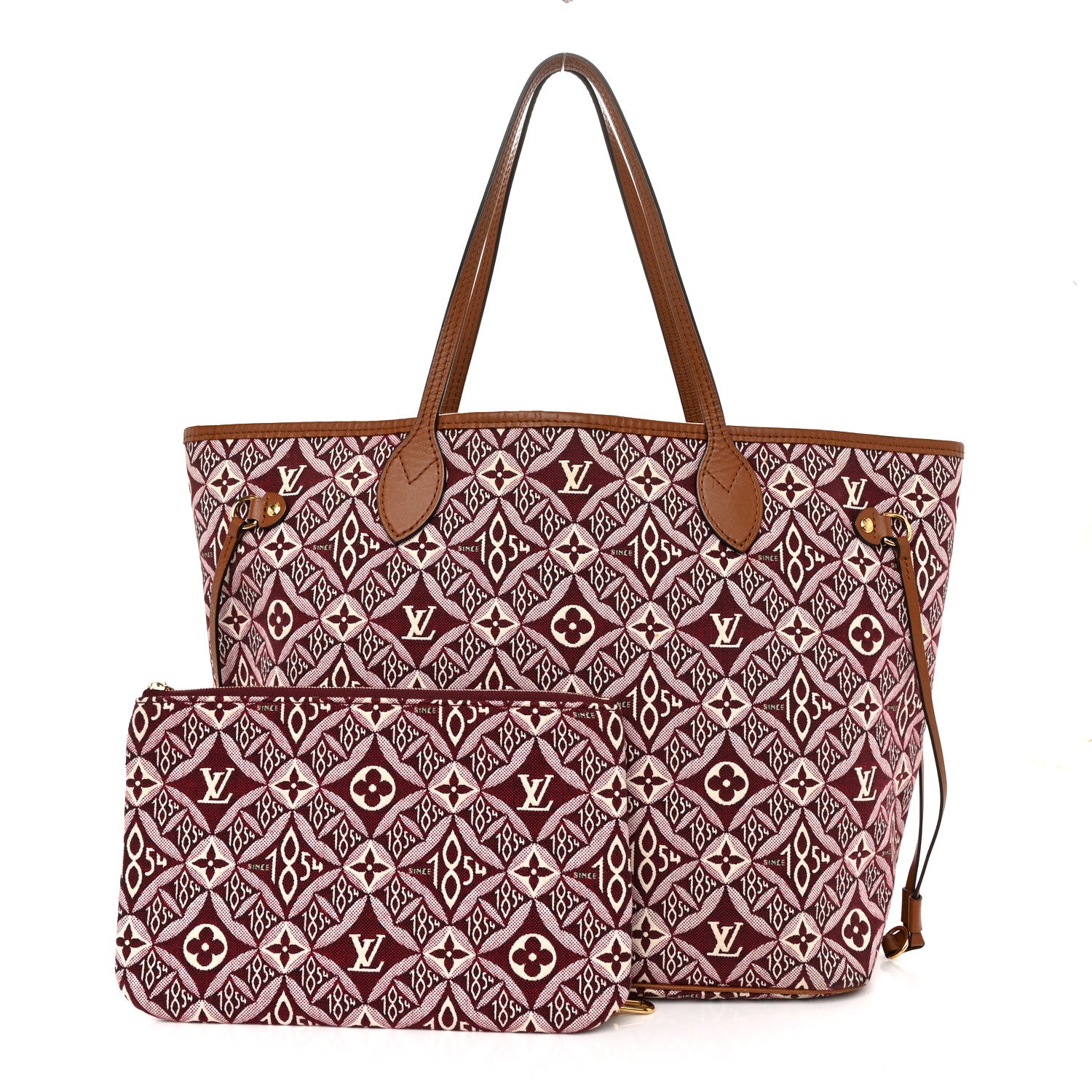 Louis Vuitton Jacquard Since 1854 Neverfull MM Bordeaux 3 of 12