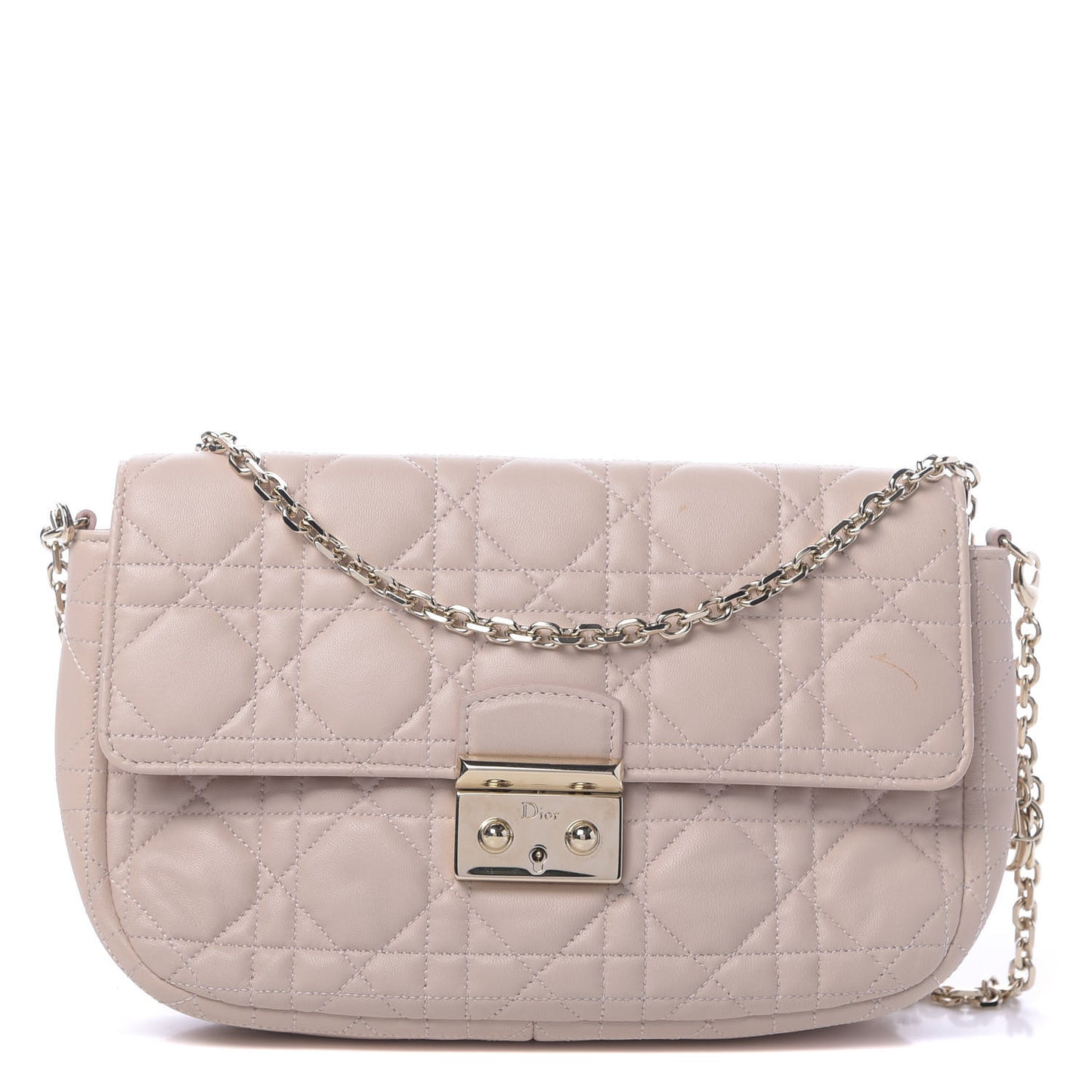 Lambskin Cannage Miss Dior Promenade Pouch Rose Poudre