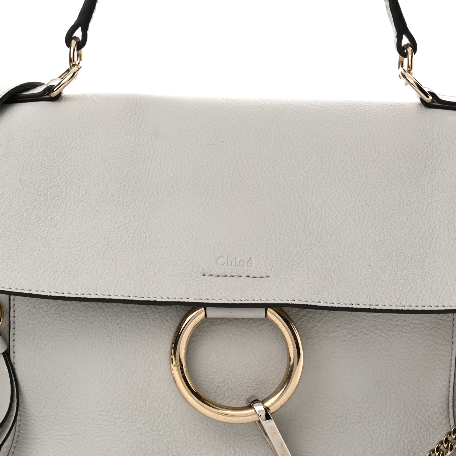 Chloe Calfskin Medium Faye Day Shoulder Bag Airy Grey 8 of 16