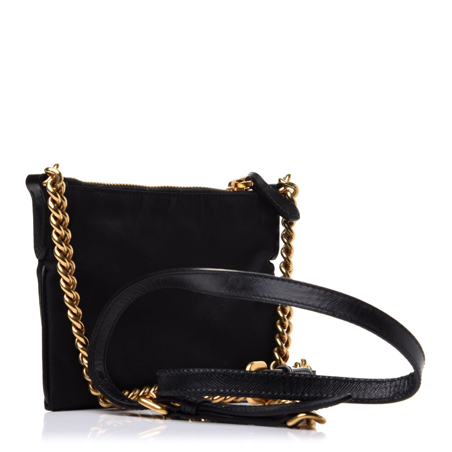 Tessuto Nylon Logo Small Crossbody Bag Black