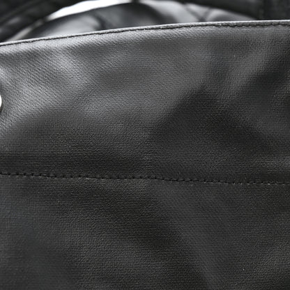 Chanel Coated Canvas Quilted Large Paris Biarritz Tote Black 12 of 17