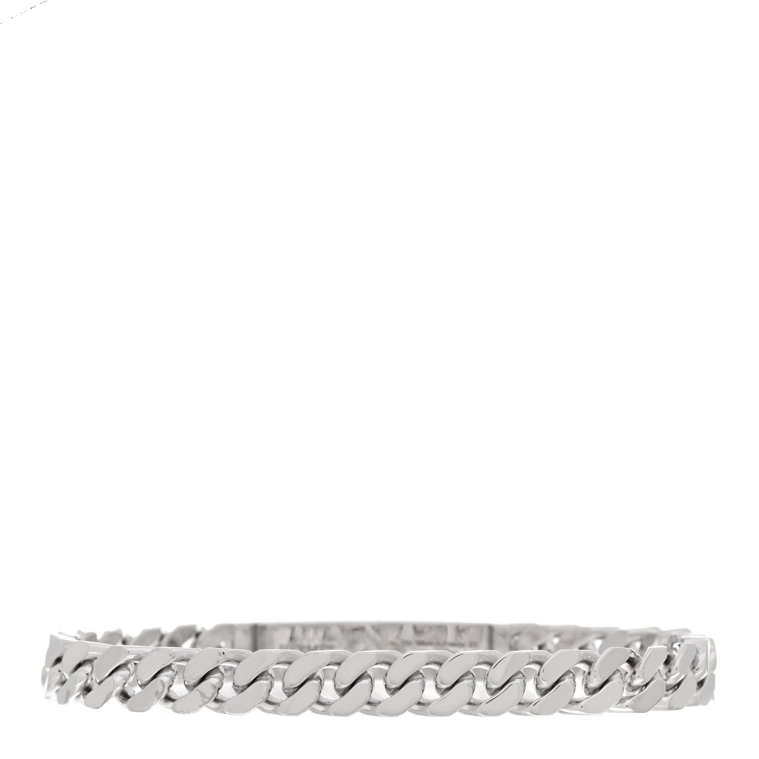 Hermes 18K White Gold Diamond TPM Kelly Gourmette Bracelet ST 2 of 4