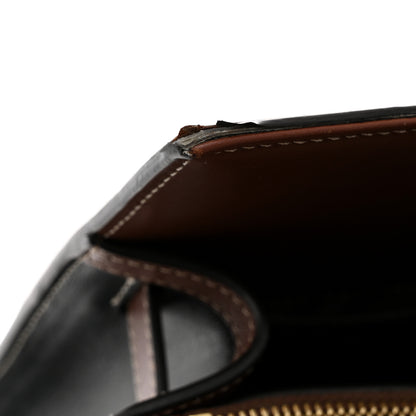 Burberry Calfskin Vintage Check Small Two Handle Title Bag  Black 14 of 14