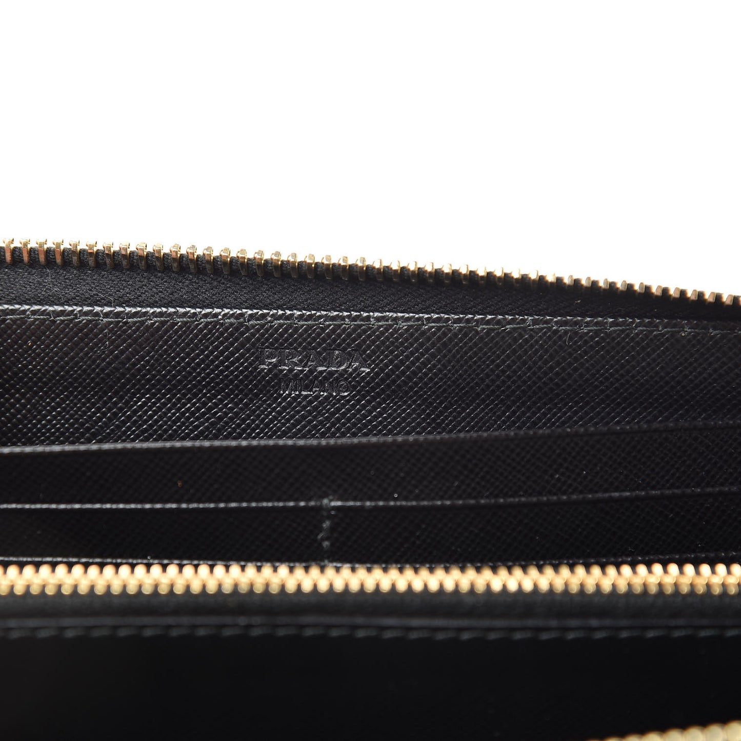 Saffiano Zip Around Wallet Black