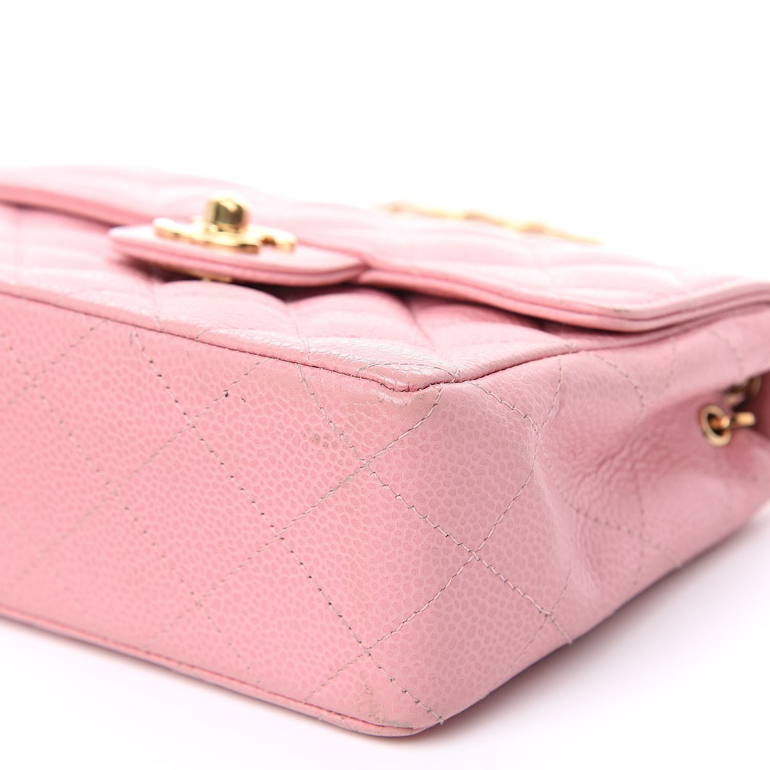 Chanel Caviar Quilted Mini Square Flap Pink 10 of 14