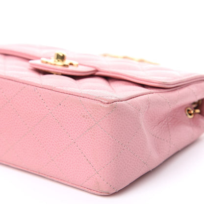 Chanel Caviar Quilted Mini Square Flap Pink 10 of 14