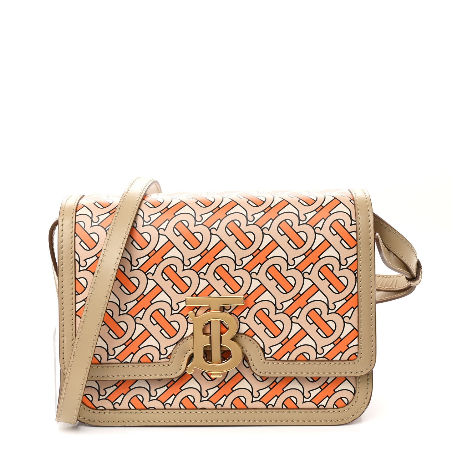 Calfskin Monogram Small TB Bag Bright Orange