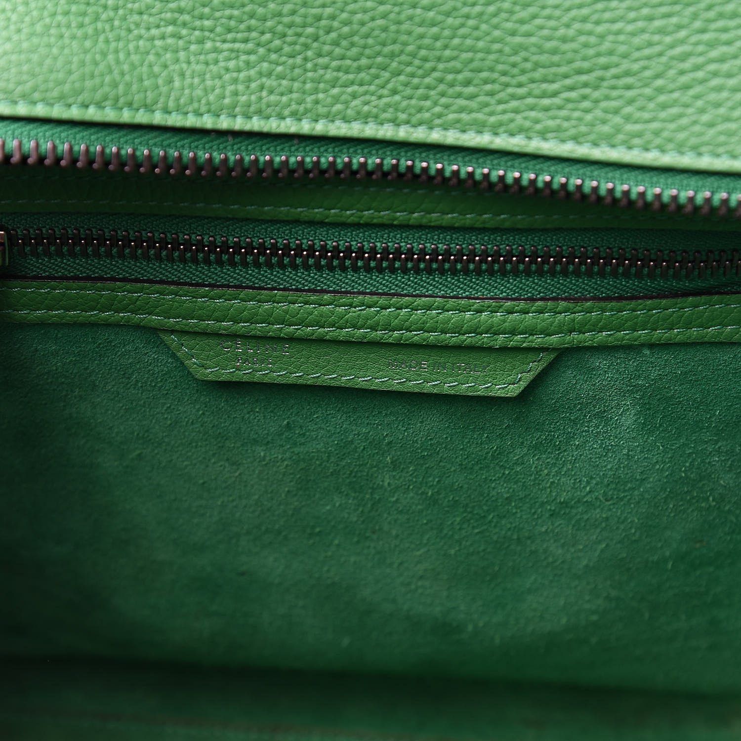 Celine Drummed Calfskin Micro Luggage Mint 6 of 18