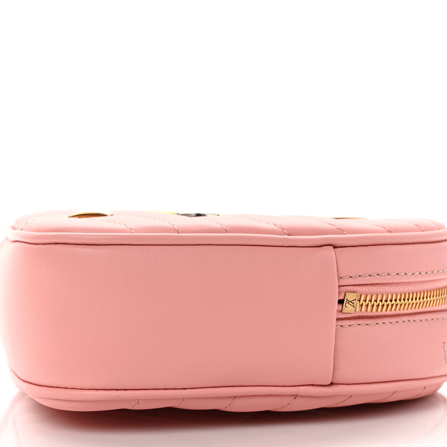 Calfskin Embellished New Wave Love Lock Heart Bag Rose Pomettes