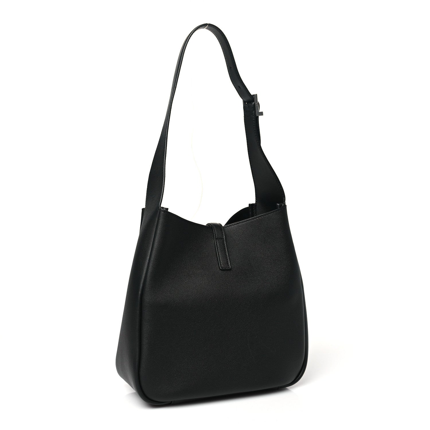 Saint Laurent Smooth Calfskin Small Le 5 A 7 Soft Hobo Black 3 of 10