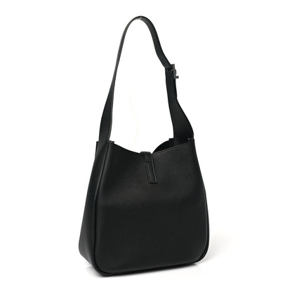 Saint Laurent Smooth Calfskin Small Le 5 A 7 Soft Hobo Black 3 of 10
