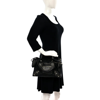 Balenciaga Chevre Silver Metallic Edge Hardware S City Black 2 of 8