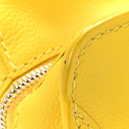 Alexander McQueen Pebbled Calfskin Mini Skull Padlock Zip Around Tote Imperial Yellow 13 of 16