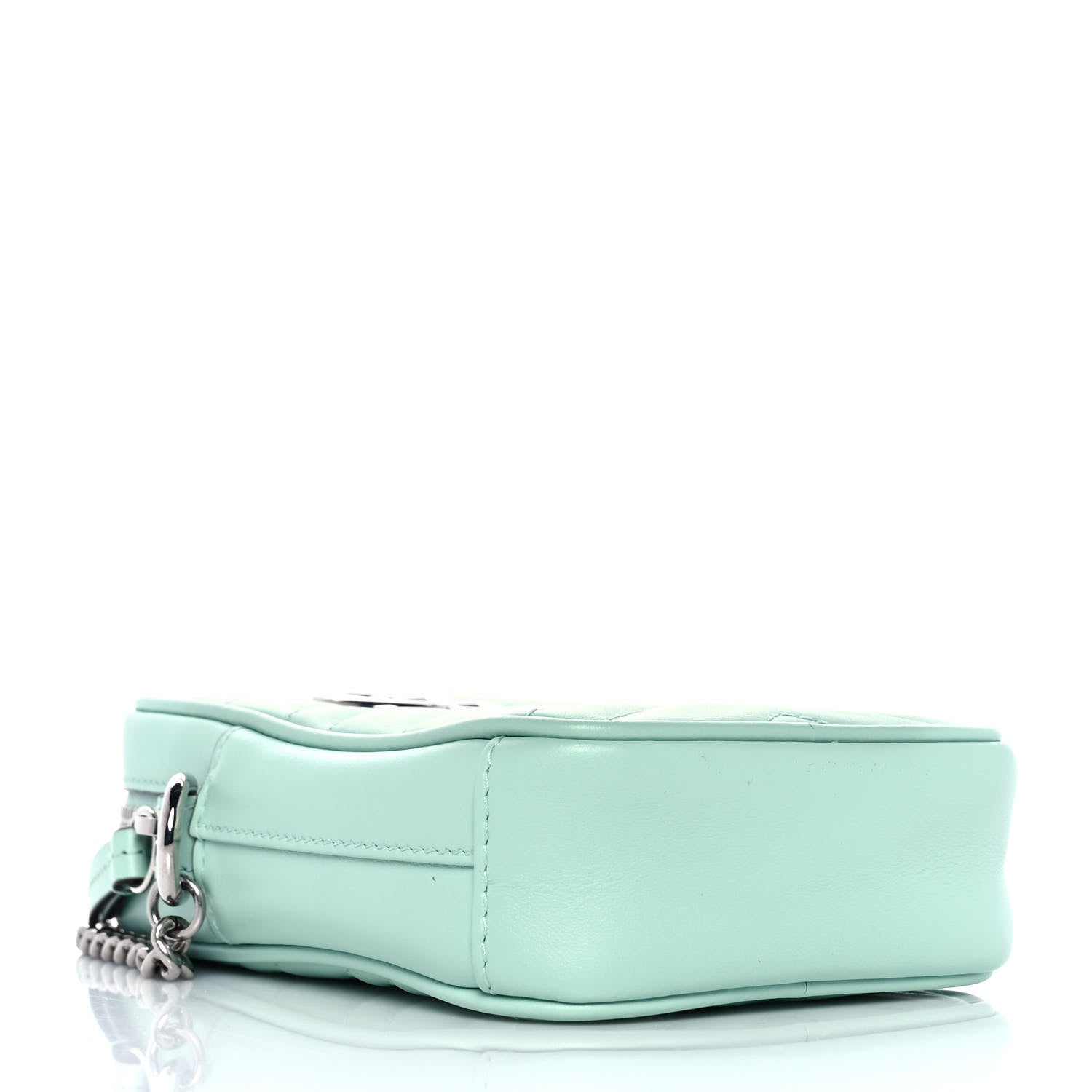 Gucci Calfskin Matelasse Mini GG Marmont Crossbody Bag Water Green 4 of 9