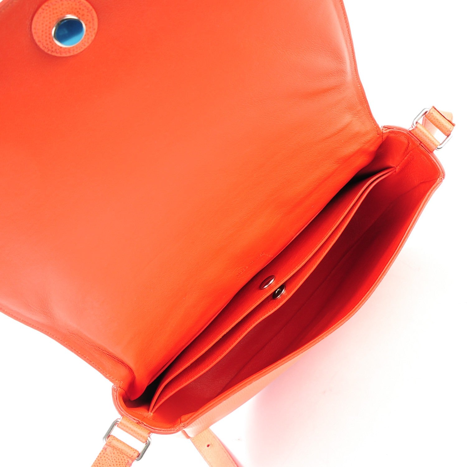 Celine Grained Calfskin Trotteur Messenger Coral 5 of 9