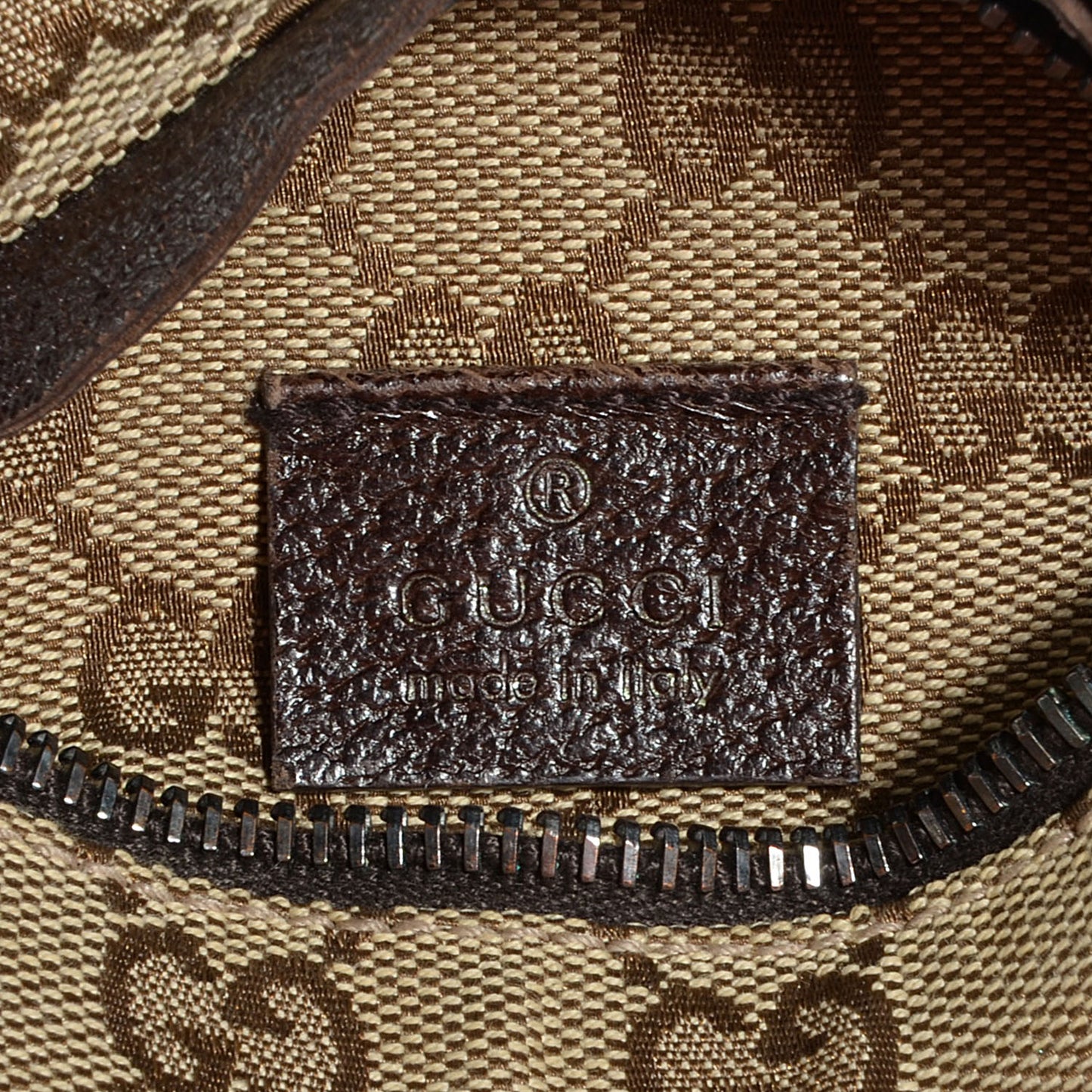 Monogram Web Belt Bag Dark Brown