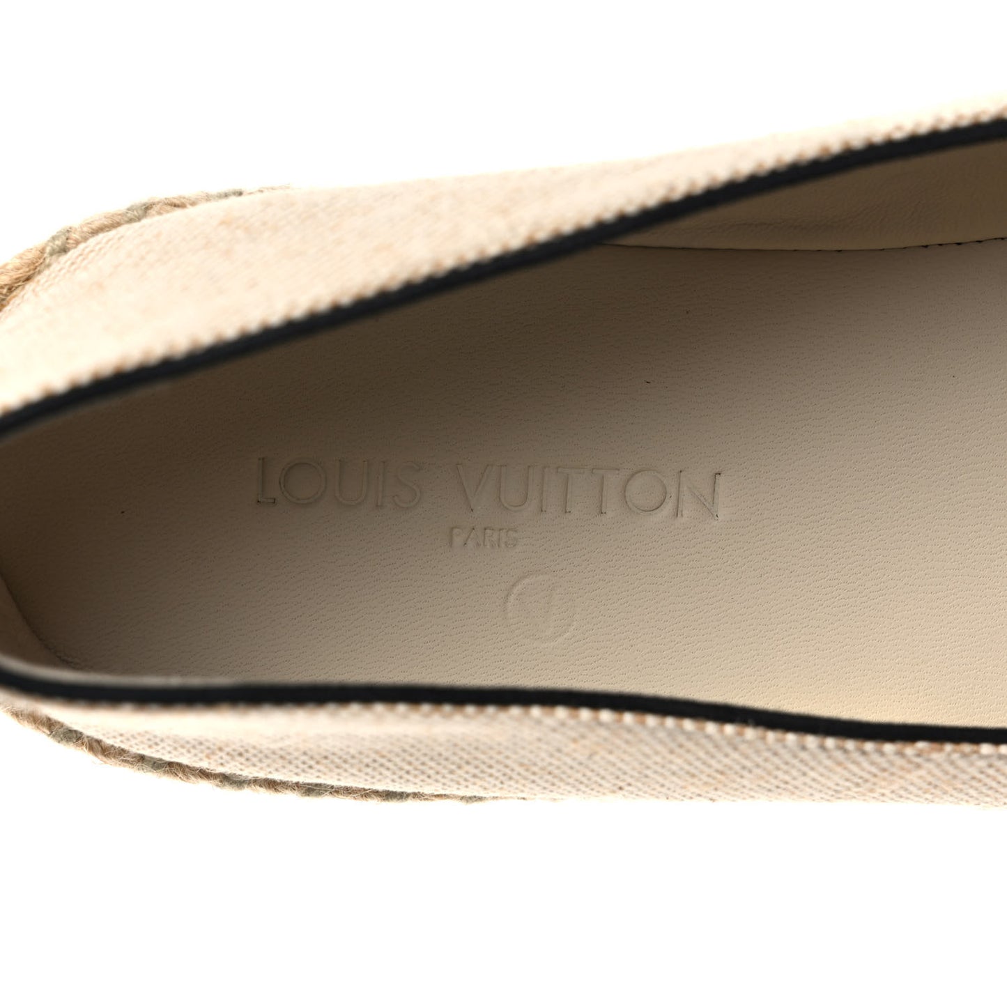 Canvas Postcard Espadrille Flats 38.5 Ecru