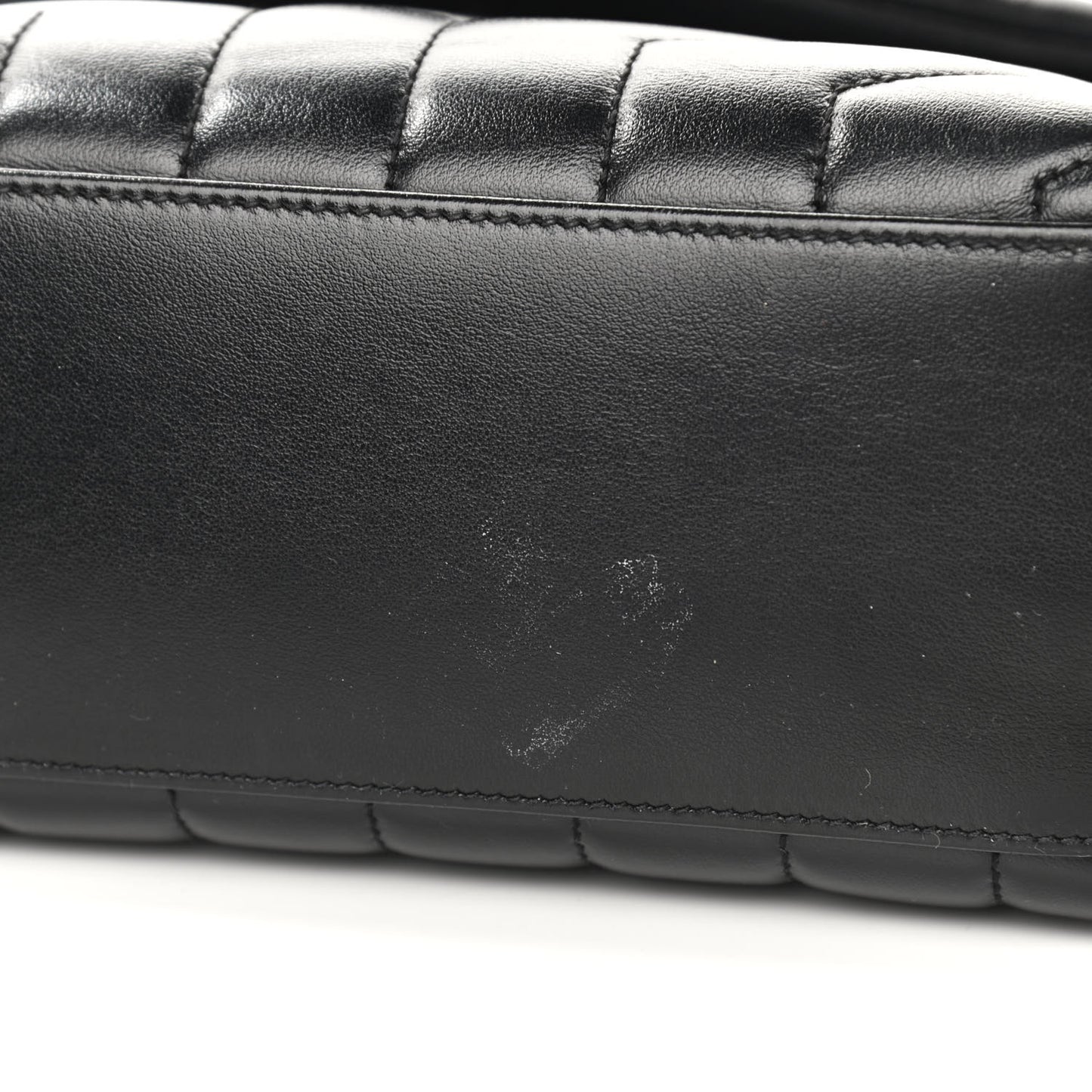 Calfskin Y Quilted Monogram Small Loulou Chain Satchel Black