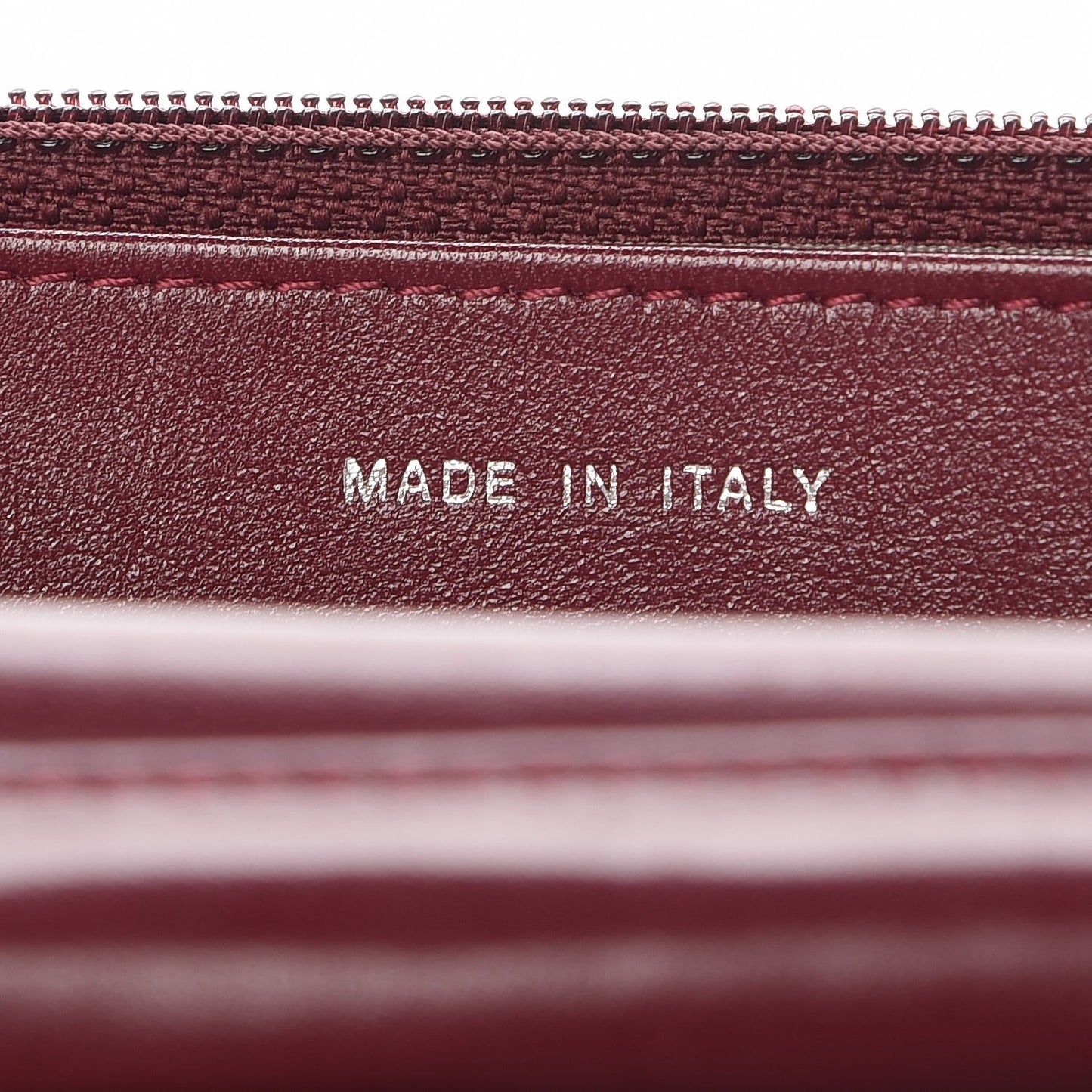 Patent Quilted Brilliant Wallet On Chain WOC Light Burgundy