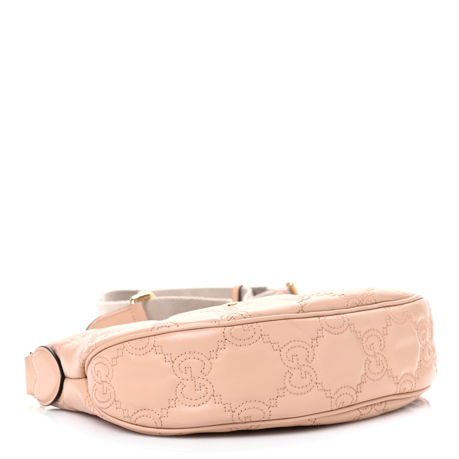 Gucci Calfskin GG Matelasse Small Hobo Shoulder Bag Perfect Pink Natural 4 of 10