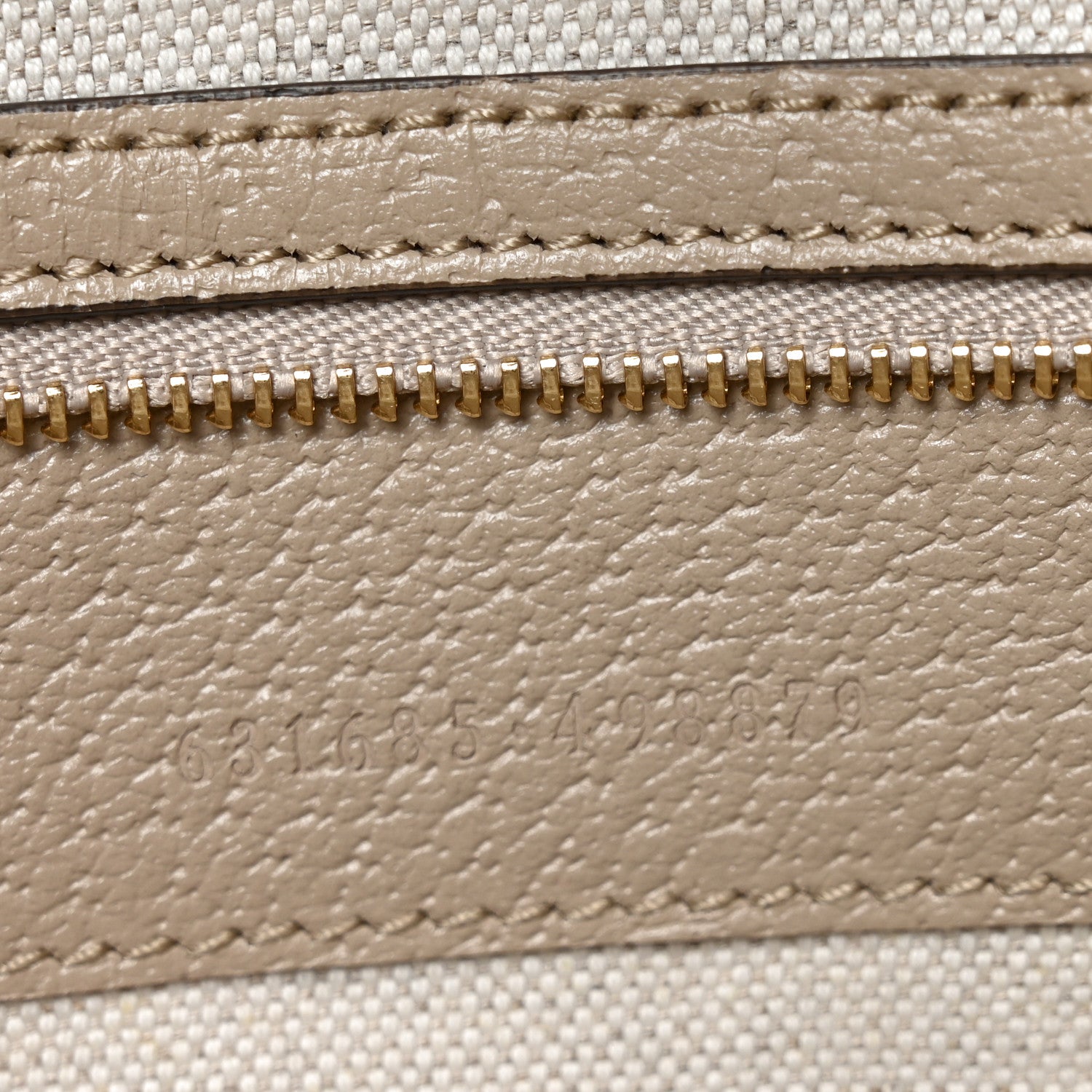 Gucci GG Supreme Monogram Textured Dollar Calfskin Web Large Ophidia Shopping Tote Beige Mystic White Oatmeal 7 of 10