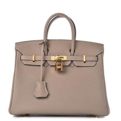 Hermes Togo Birkin 25 Gris Tourterelle 1 of 36