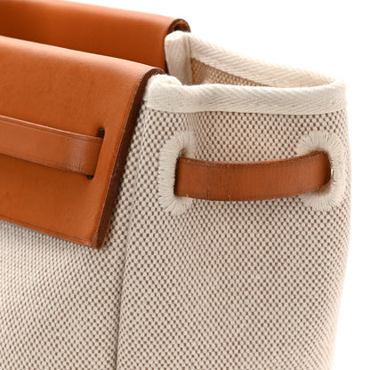 Hermes Toile Vache Hunter Herbag Cabas MM Natural 16 of 17