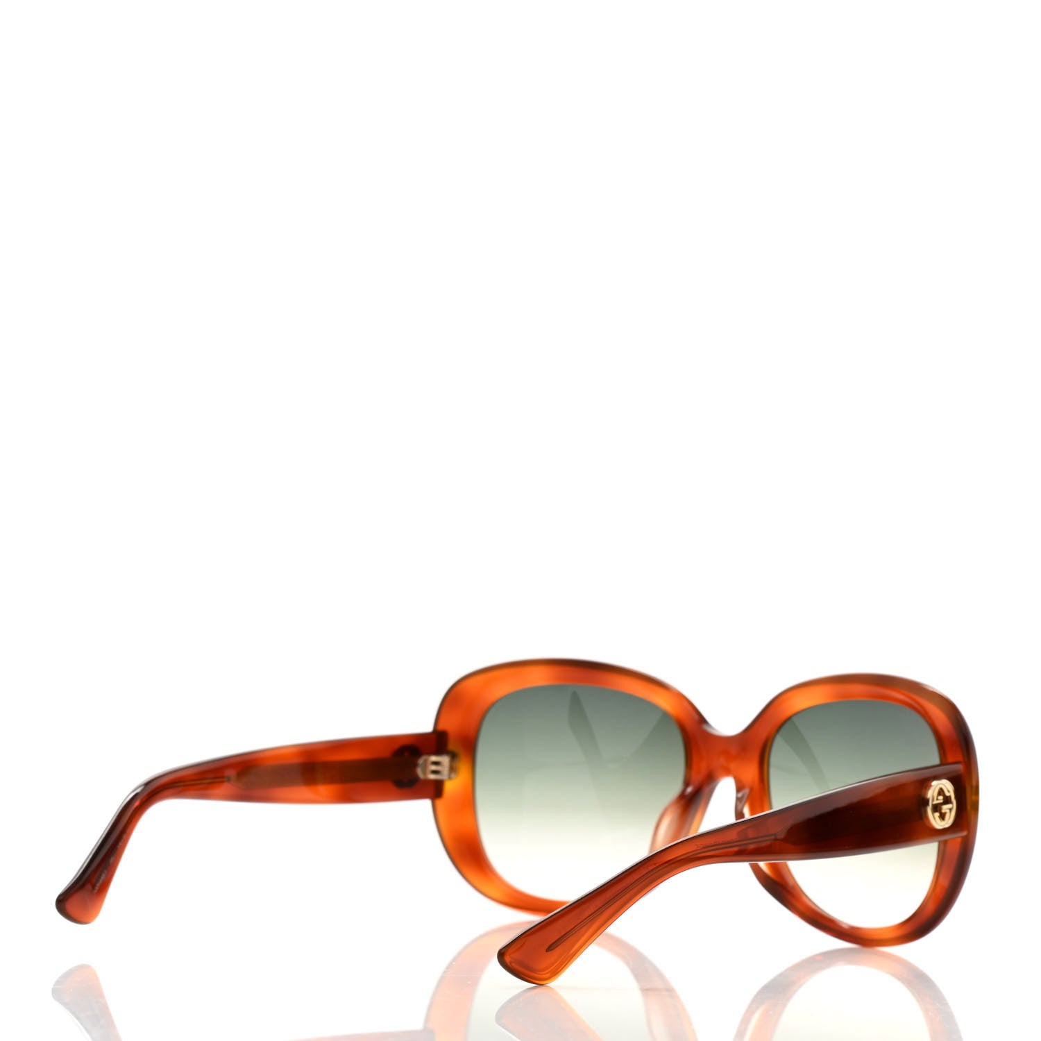 Gucci Round Sunglasses GG0140SA Avana Green 4 of 5