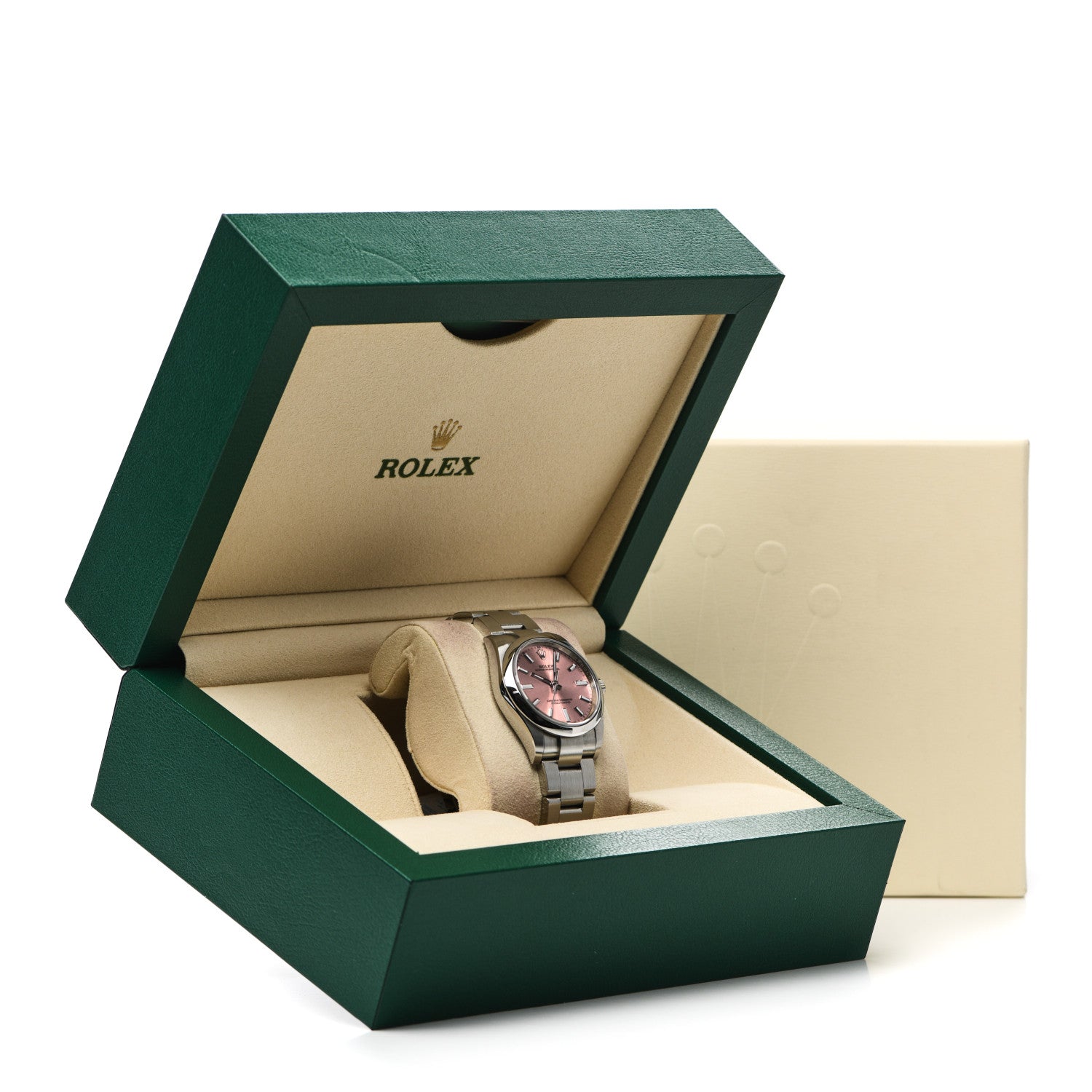 Rolex Stainless Steel 34mm Oyster Perpetual Watch Pink 124200 5 of 5