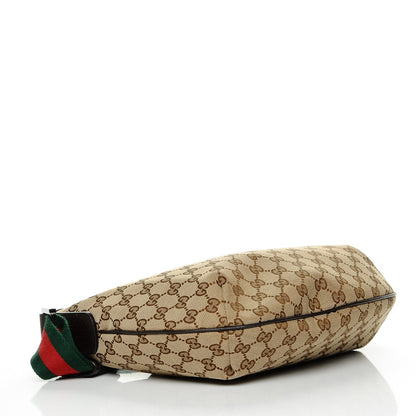 Gucci Monogram Web Medium Half Moon Hobo Dark Brown 4 of 6