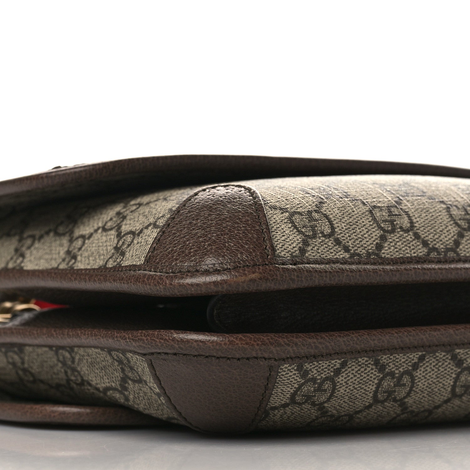 Gucci GG Supreme Monogram Web Small Neo Vintage Double Flap Messenger Bag Beige New Acero 8 of 9