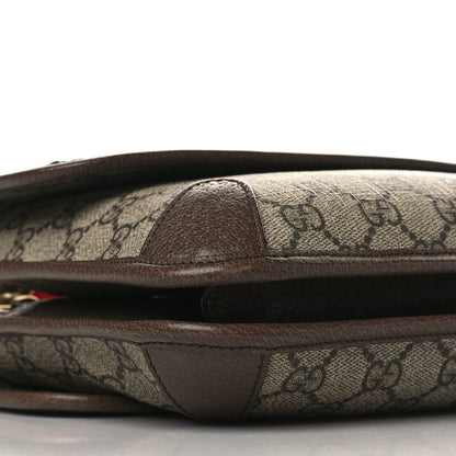 Gucci GG Supreme Monogram Web Small Neo Vintage Double Flap Messenger Bag Beige New Acero 8 of 9