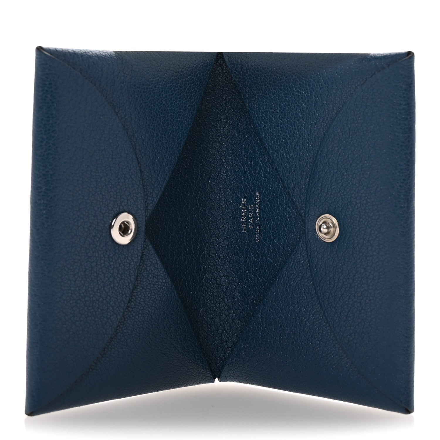 Hermes Chevre Chamkila Calvi Card Case Deep Bleu 5 of 7