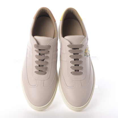 Hermes Calfskin Pegase Pop Quicker Sneakers 37.5 Beige Multicolor 5 of 12