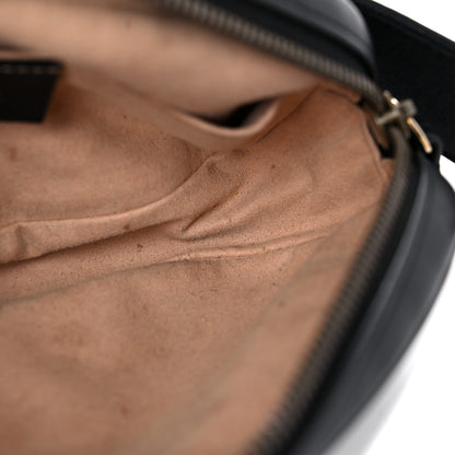Gucci Calfskin Matelasse GG Marmont Belt Bag 85 34 Black 14 of 21
