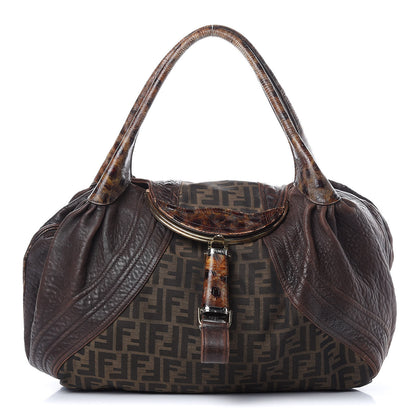 Fendi Zucca Nappa Nuvolata Vitello Tortuga Spy Tobacco Moro 1 of 17
