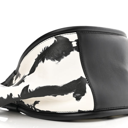 Proenza Schouler Lambskin Tie Dye Small Ruched Tote Optic White Black 9 of 10