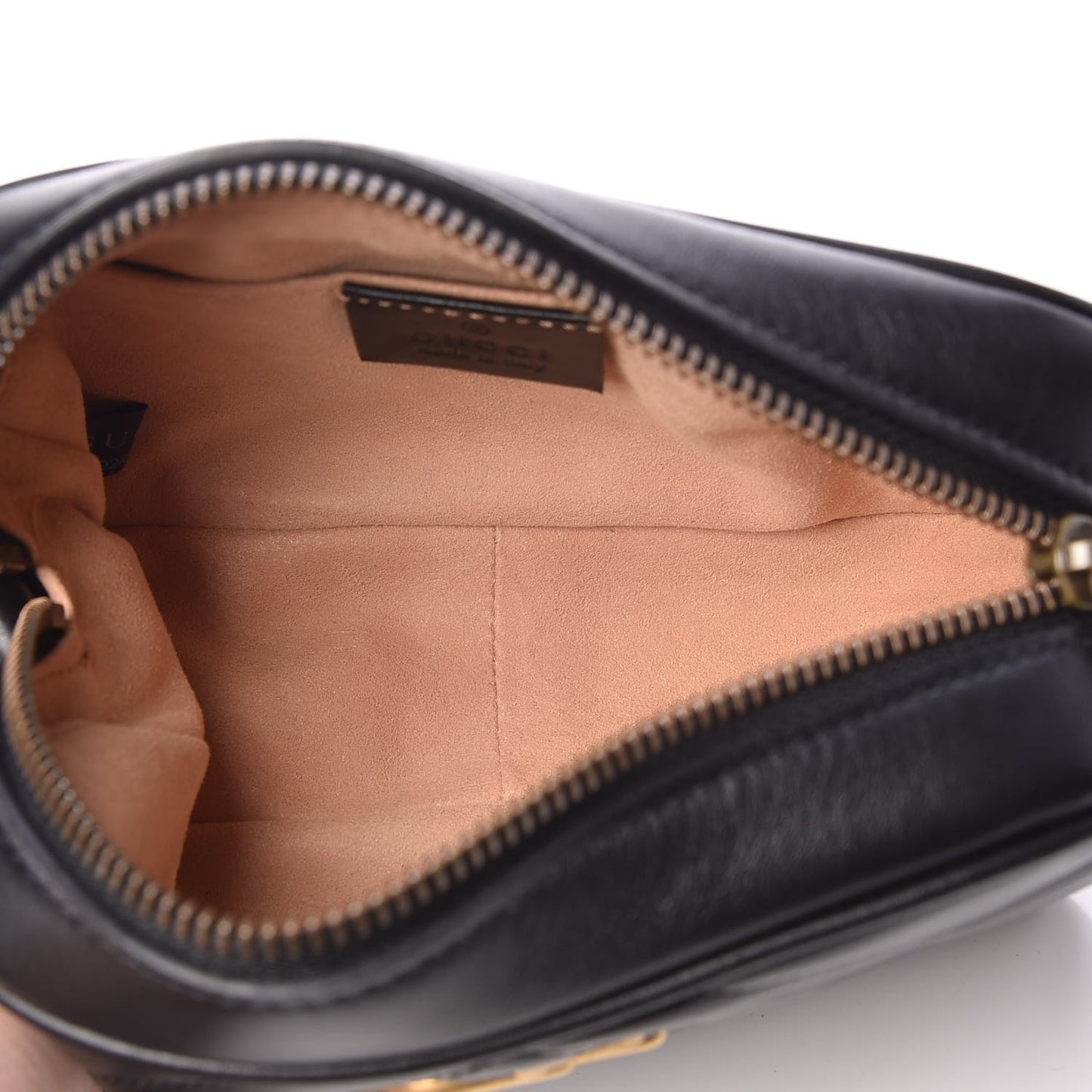 Calfskin Matelasse Mini GG Marmont Chain Shoulder Bag Black