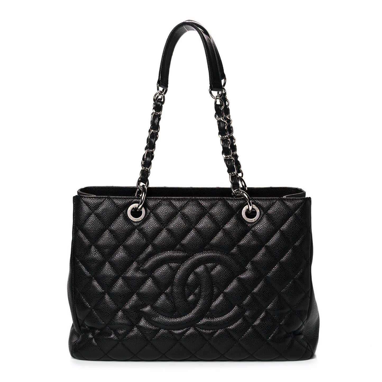 Caviar Quilted Grand Shopping Tote GST Black