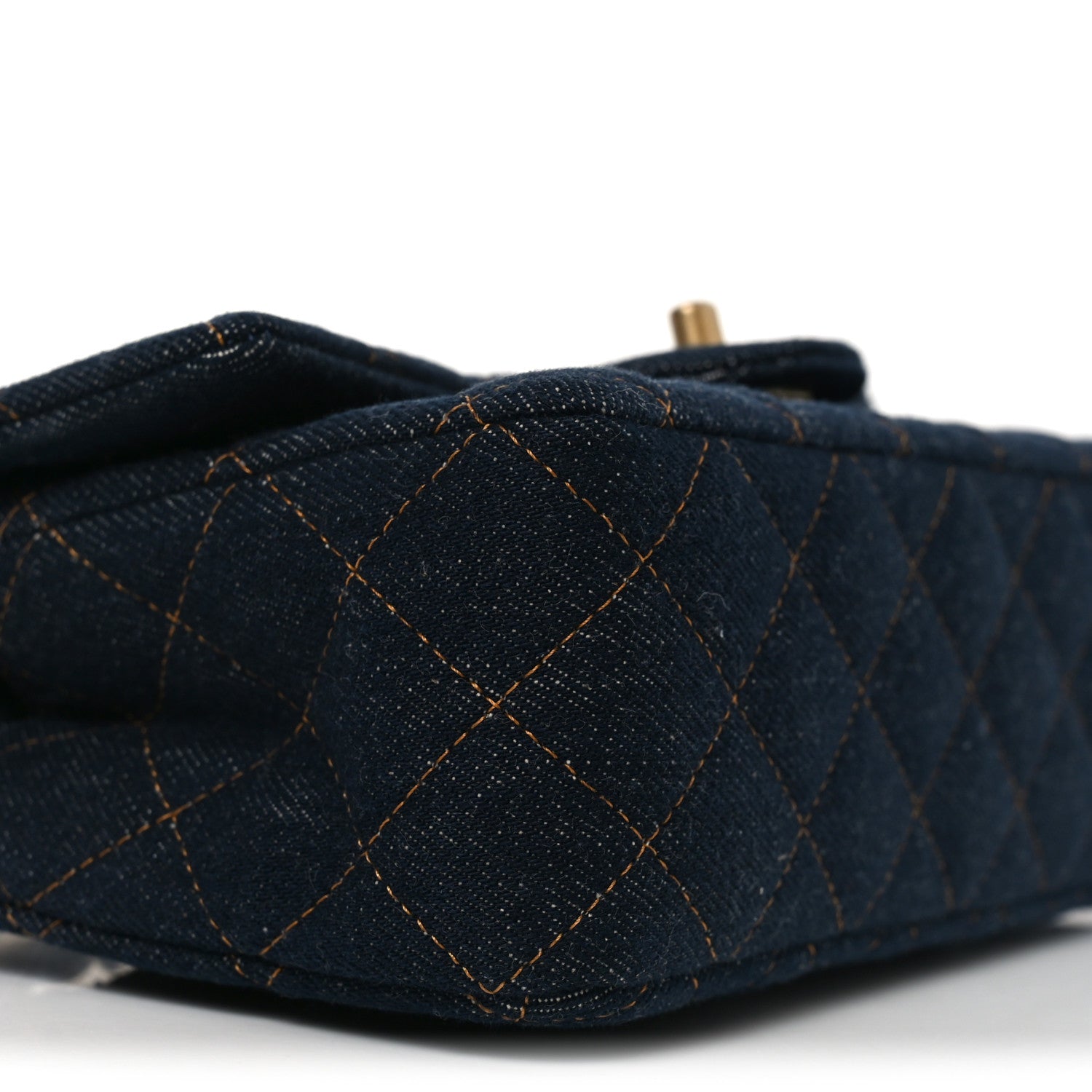 Chanel Denim Quilted Mini Rectangular Flap Dark Blue 9 of 11